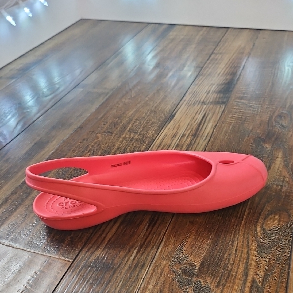 CROCS Women's‎ Bright Coral Slingback Flats - Picture 8 of 12